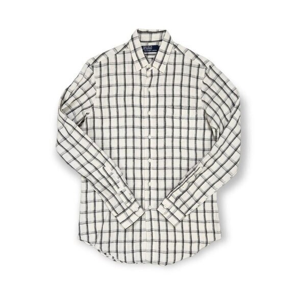 Vintage Polo Ralph‎ Lauren Windowpane Button Up Long Sleeve Shirt Mens S… - Picture 1 of 4